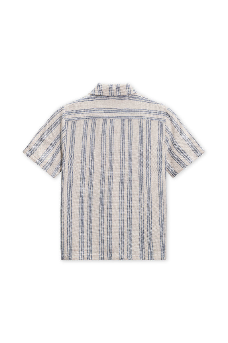 VINTAGE SUMMER BASKET WEAVE CAMP SHIRT SAND XXL