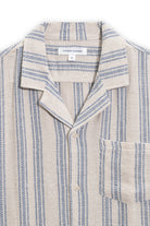 VINTAGE SUMMER BASKET WEAVE CAMP SHIRT SAND M