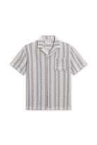 VINTAGE SUMMER BASKET WEAVE CAMP SHIRT SAND S