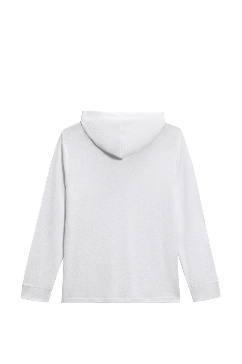 VINTAGE SUMMER BOUCLE JERSEY HOODIE WHITE S