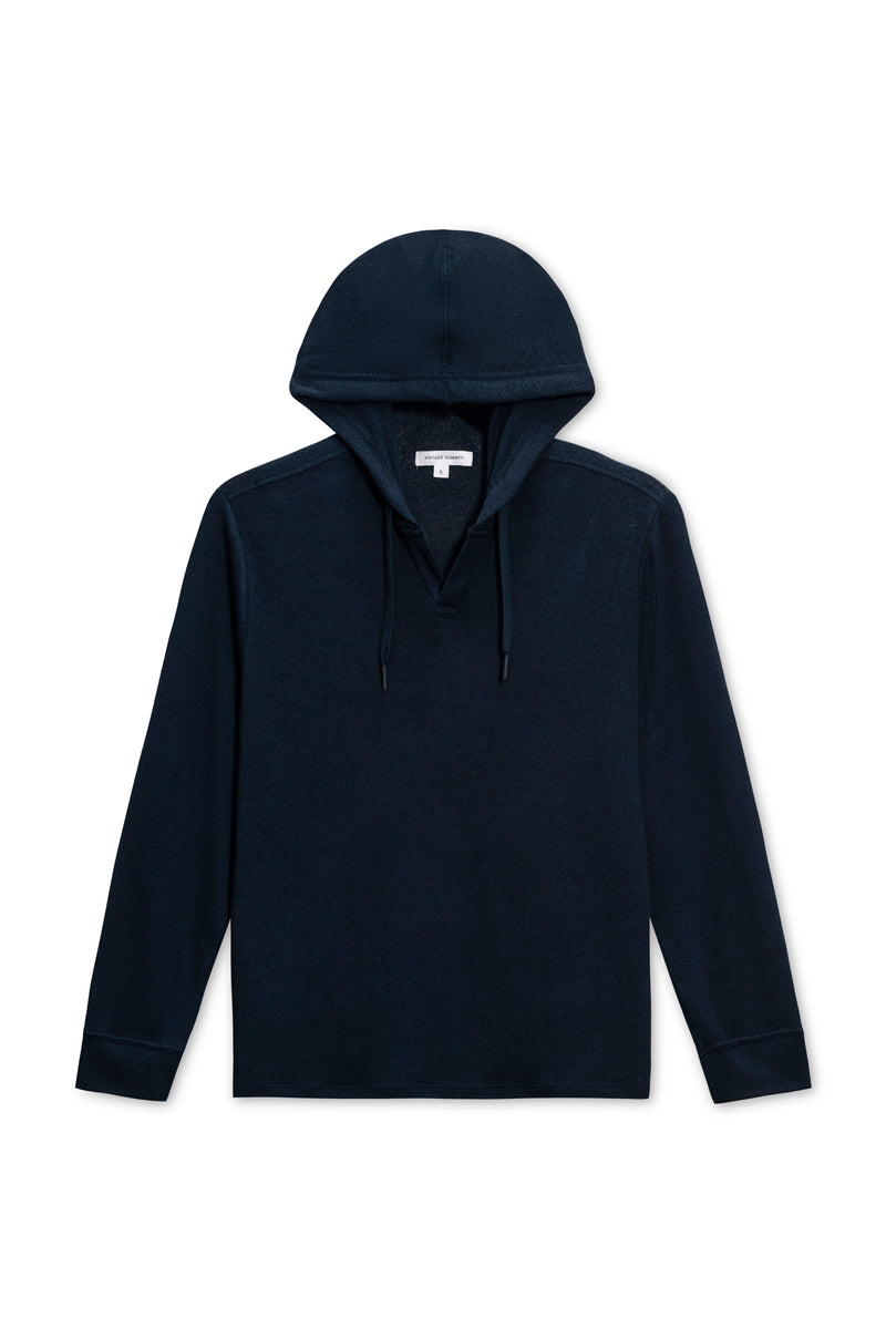 VINTAGE SUMMER BOUCLE JERSEY HOODIE NAVY XXL