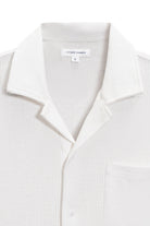 VINTAGE SUMMER MENS BEACH PIQUE CAMP SHIRT WHITE L