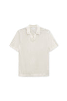 VINTAGE SUMMER STRIPED SWEATER KNIT POLO WHITE S