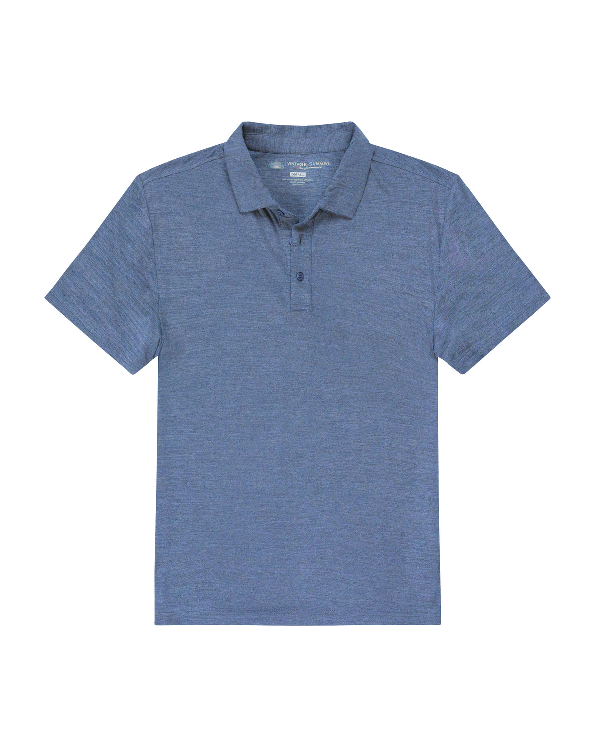 VINTAGE SUMMER PERFORMANCE JERSEY POLO  BLUE XXL
