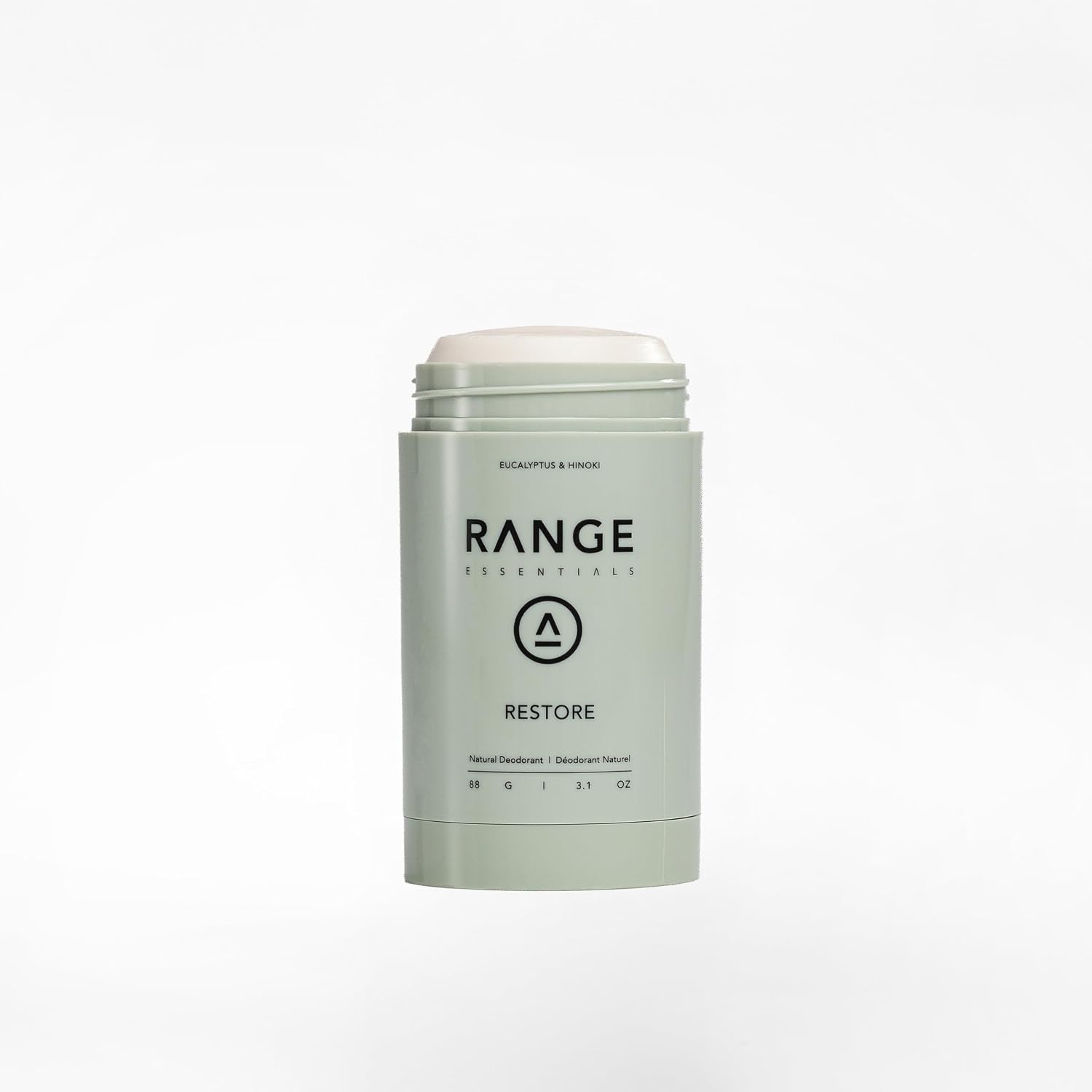 Range Essentials Restore Extra Strength Deodorant Eucalyptus & Hinoki 2.6oz