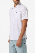 O'NEILL TRVLR UPF TRAVERSE STRIPE STANDARD SS WOVEN SHIRT TOFU L