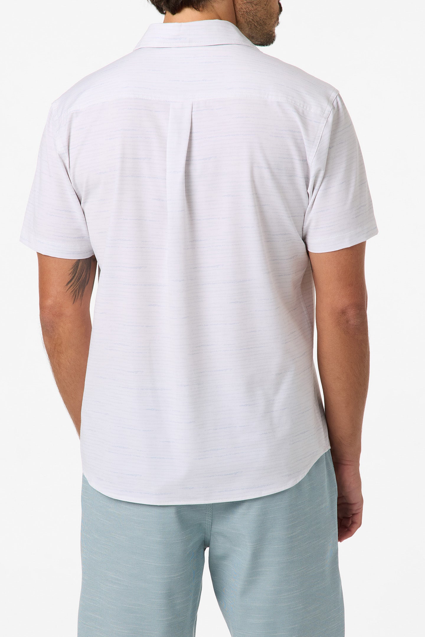 O'NEILL TRVLR UPF TRAVERSE STRIPE STANDARD SS WOVEN SHIRT TOFU M