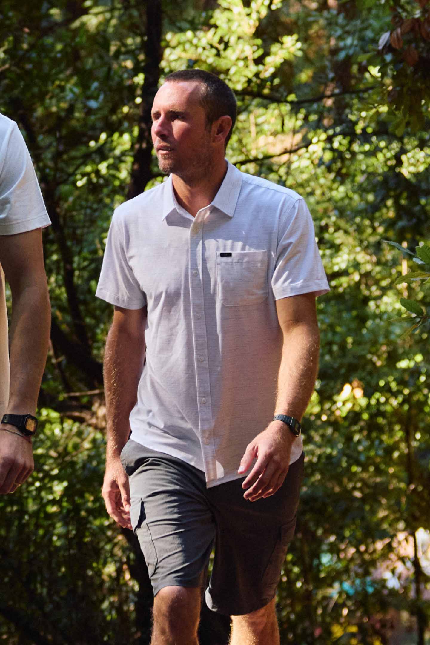 O'NEILL TRVLR UPF TRAVERSE STRIPE STANDARD SS WOVEN SHIRT TOFU XL