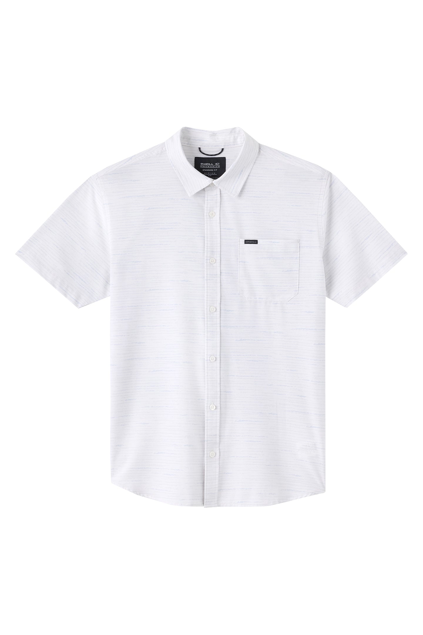 O'NEILL TRVLR UPF TRAVERSE STRIPE STANDARD SS WOVEN SHIRT TOFU L