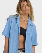 BILLABONG LAURA SS WOVEN TOP BDR M