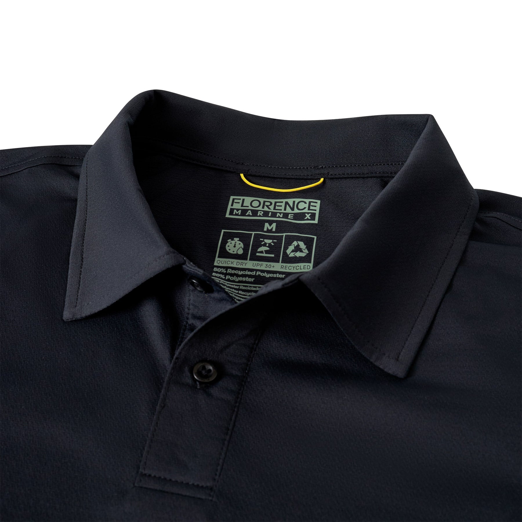 Florence Marine X Collared Short Sleeve Shirt BLK-Black XL