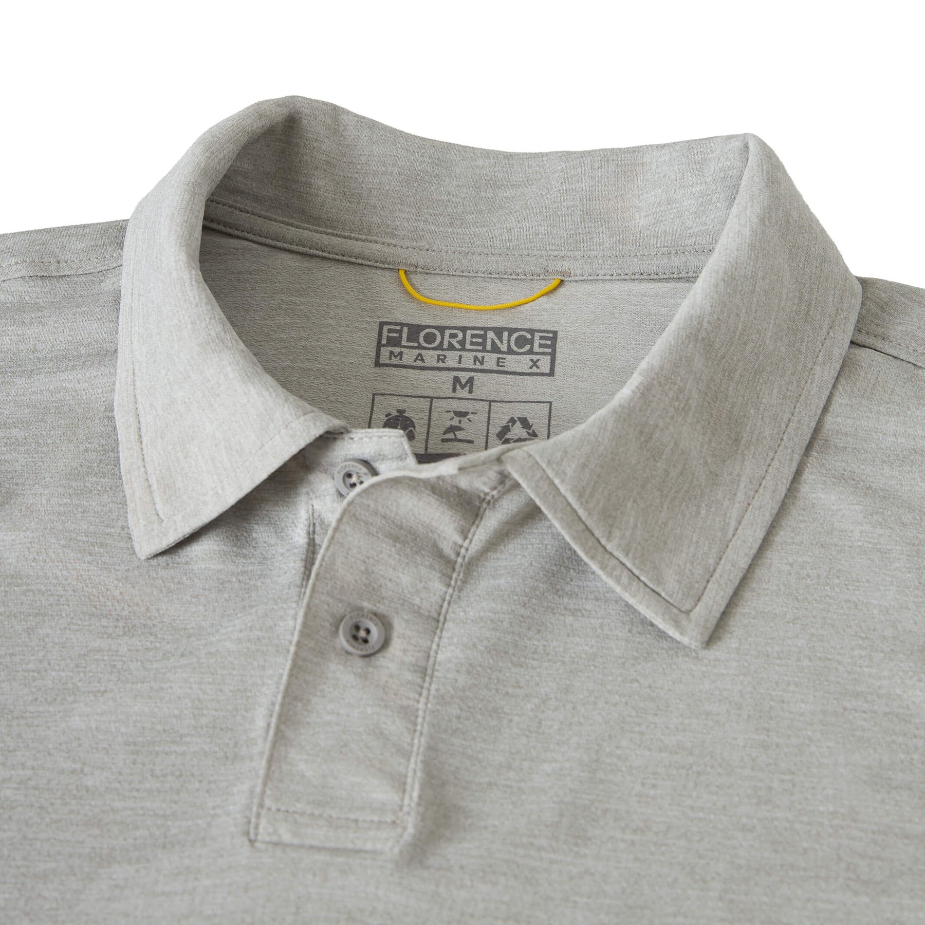 Florence Marine X Collared Short Sleeve Shirt LHG-Light Heather Grey XL