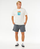 RIP CURL PACIFIC RINSE PSYCH TEE 3021-BONE L