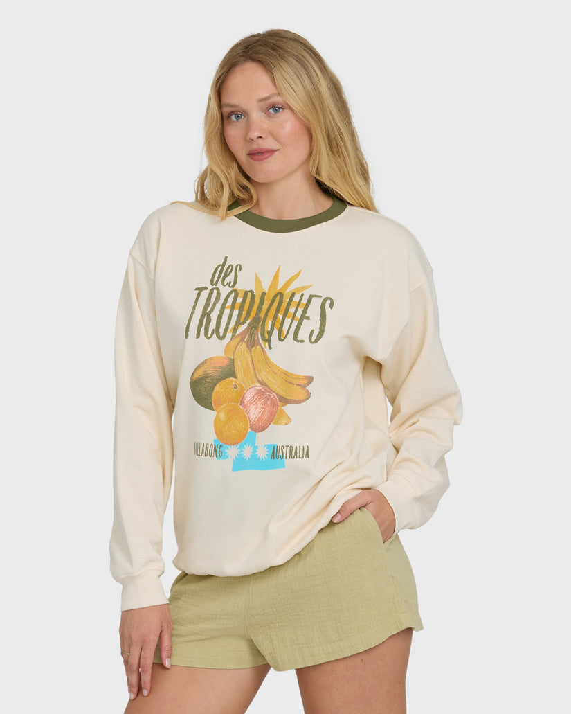 BILLABONG FRESHEST THINGS CREW FLC WCP-WHITE CAP M