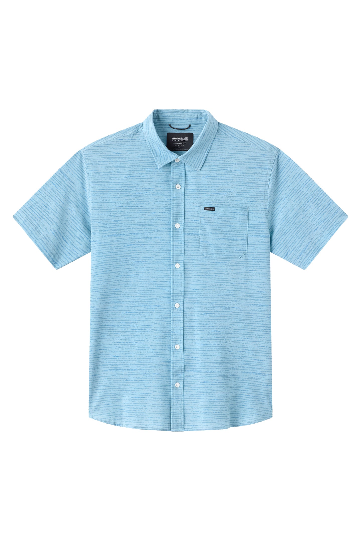 O'NEILL TRVLR UPF TRAVERSE STRIPE STANDARD SS WOVEN SHIRT SBL M