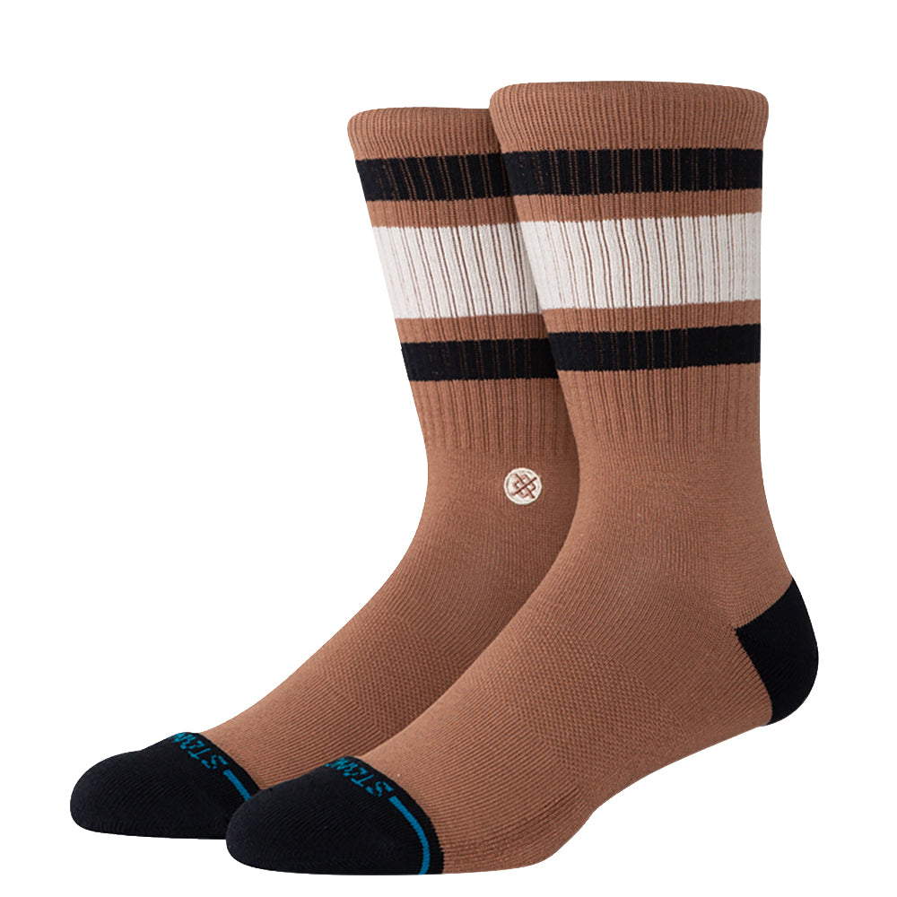 STANCE BOYD ST CREW SOCKS DRO-DARKROAST L