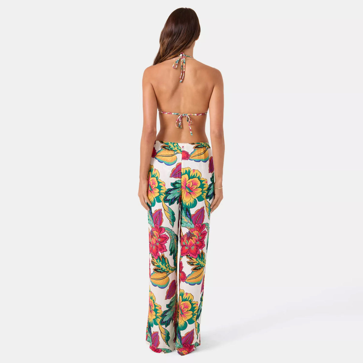 ROXY BEACH BLOSSOM TIE FRONT FOM-FLORAL MULTI L