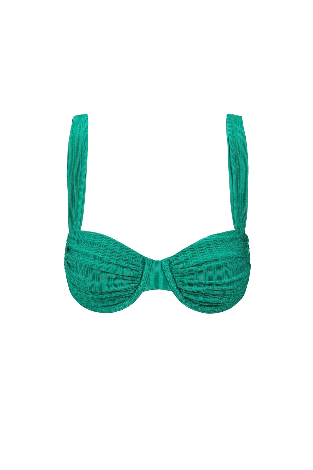 RHYTHM PACIFIC RIB SOFT STRAP BALCONETTE TOP GRN-GREEN 2S