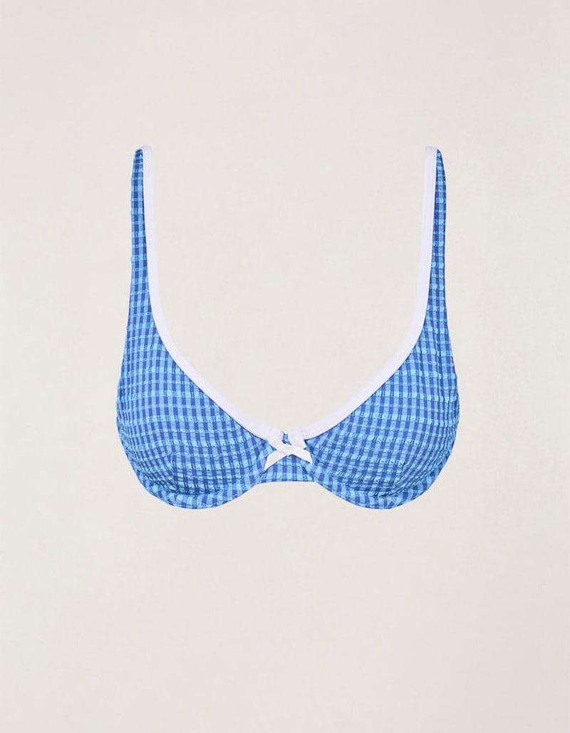 RHYTHM LOLA CHECK UNDERWIRE TOP BLU-BLUE 2S
