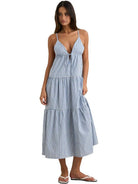 RHYTHM JACI MAXI DRESS BLU-BLUE 1XS