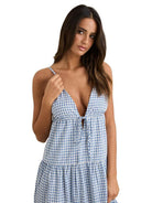 RHYTHM JACI MAXI DRESS BLU-BLUE 1XS