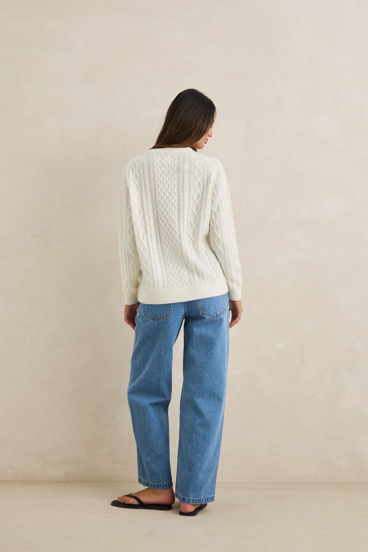 RHYTHM MOHAIR OCEANSIDE KNIT WHT-VINTAGE WHITE 2S