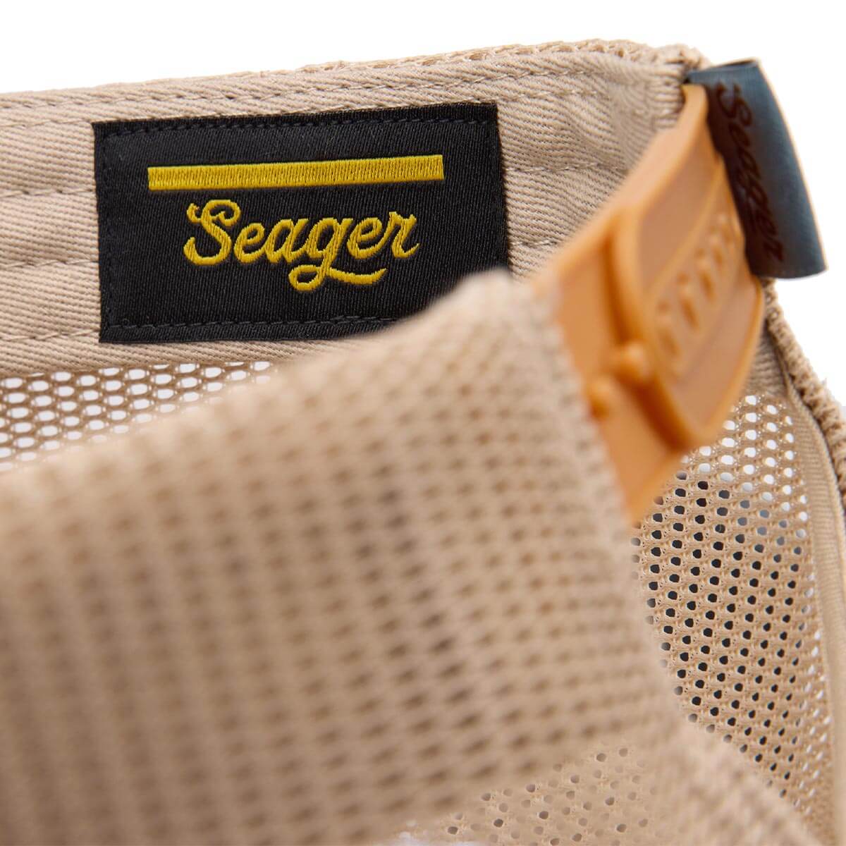 Seager Branded Trucker Snapback Blue/Tan O/S