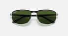 Ray-ban 0RB3671CH Polarized Sunglasses BlackonSilver DarkGreen