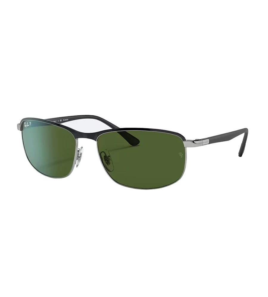 Ray-ban 0RB3671CH Polarized Sunglasses BlackonSilver DarkGreen