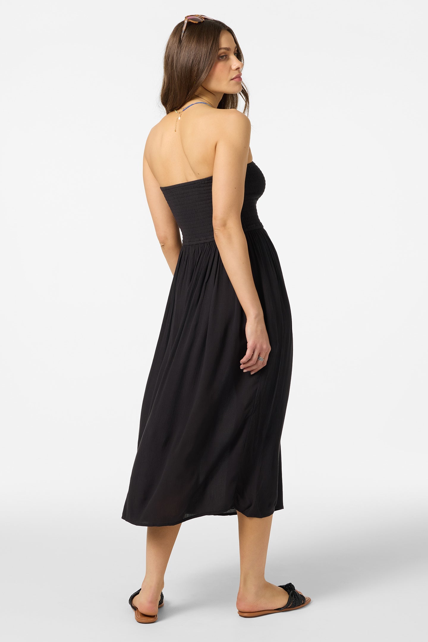 O'NEILL PIPER MIDI DRESS BLK-Black L