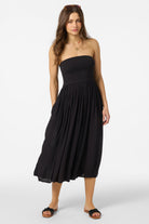 O'NEILL PIPER MIDI DRESS BLK-Black M