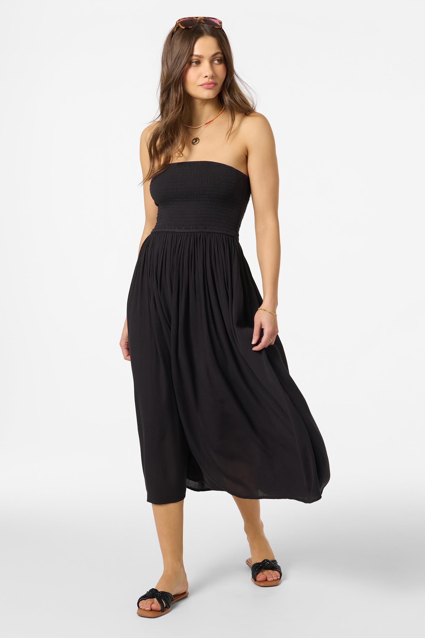 O'NEILL PIPER MIDI DRESS BLK-Black M