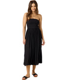 O'NEILL PIPER MIDI DRESS BLK-Black L