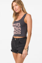 O'NEILL WAAAVES SCOOP NECK TANK FAD-Washed Black XS