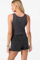O'NEILL WAAAVES SCOOP NECK TANK FAD-Washed Black S
