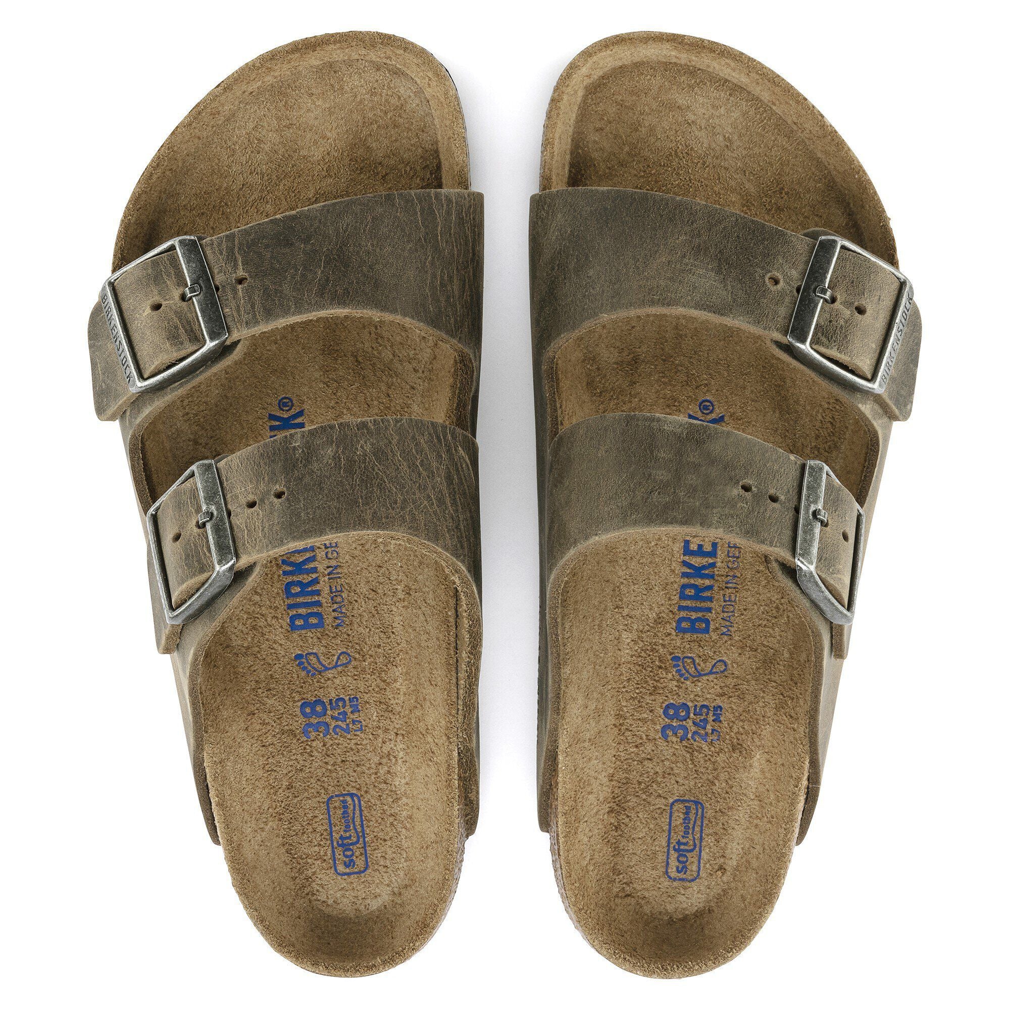 Birkenstock Arizona Mens Sandal Suede-Faded Khaki 9