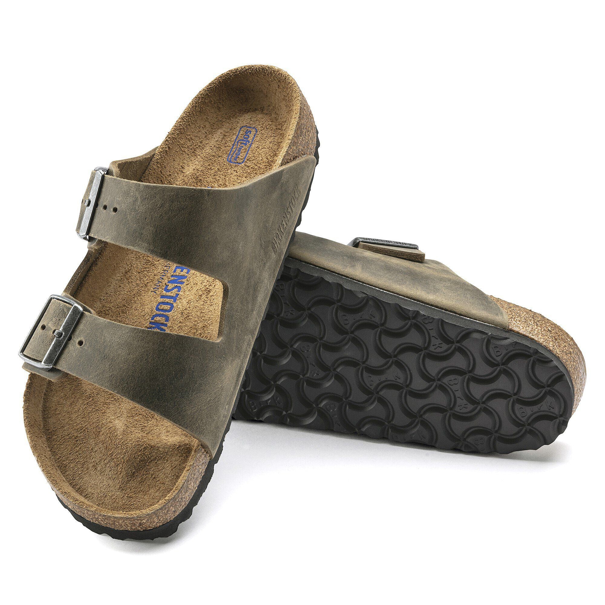 Birkenstock Arizona Mens Sandal Suede-Faded Khaki 9