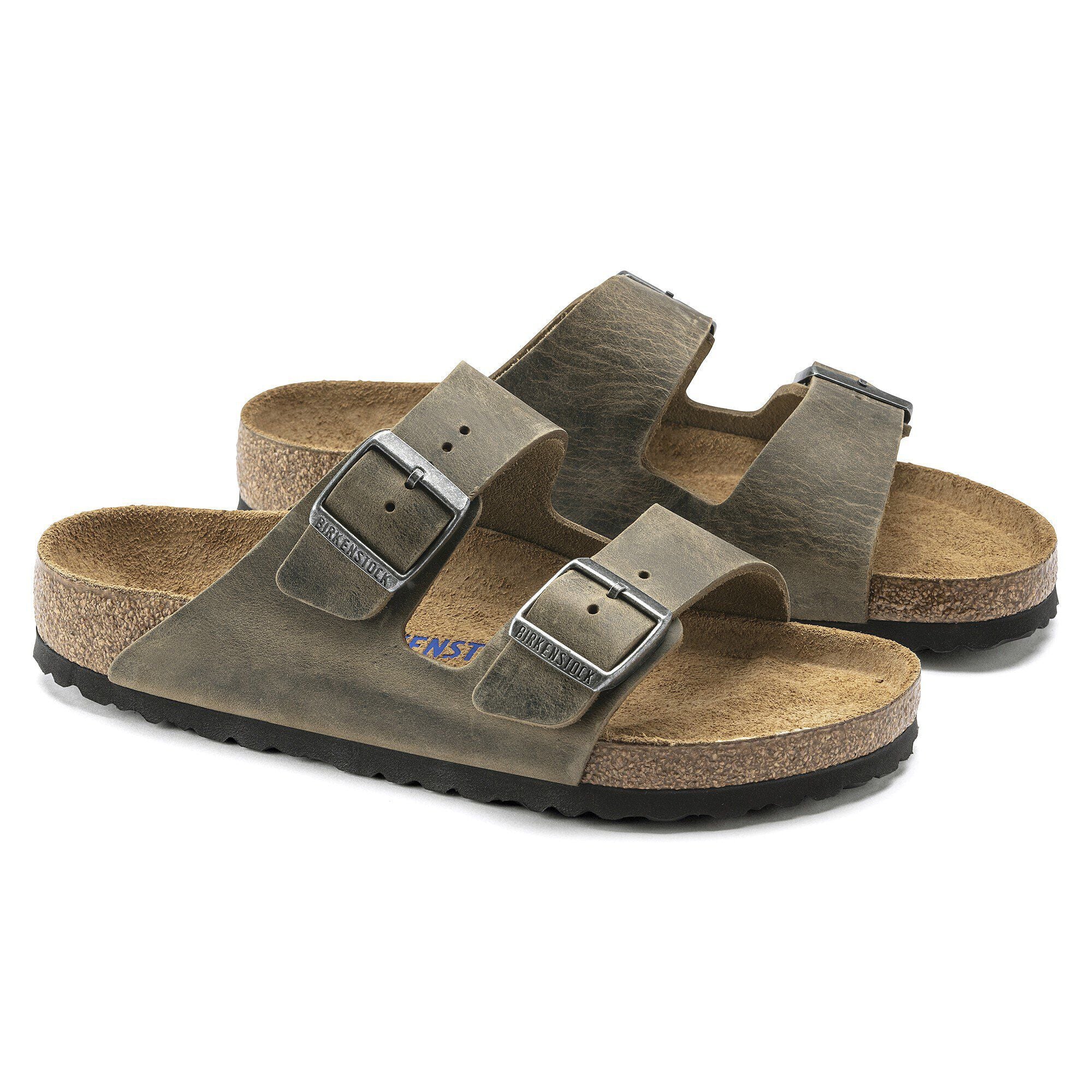 Birkenstock Arizona Mens Sandal Suede-Faded Khaki 9