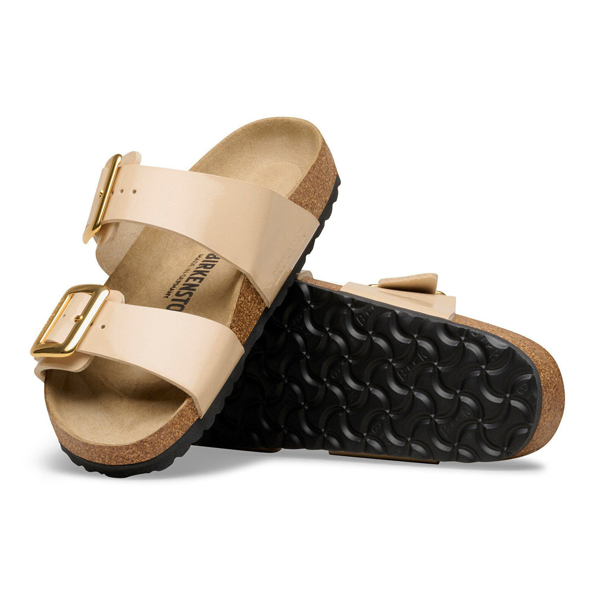 Birkenstock Sydney Luxe Buckle Womens Sandal Birko-Flor-Patent Sand 9