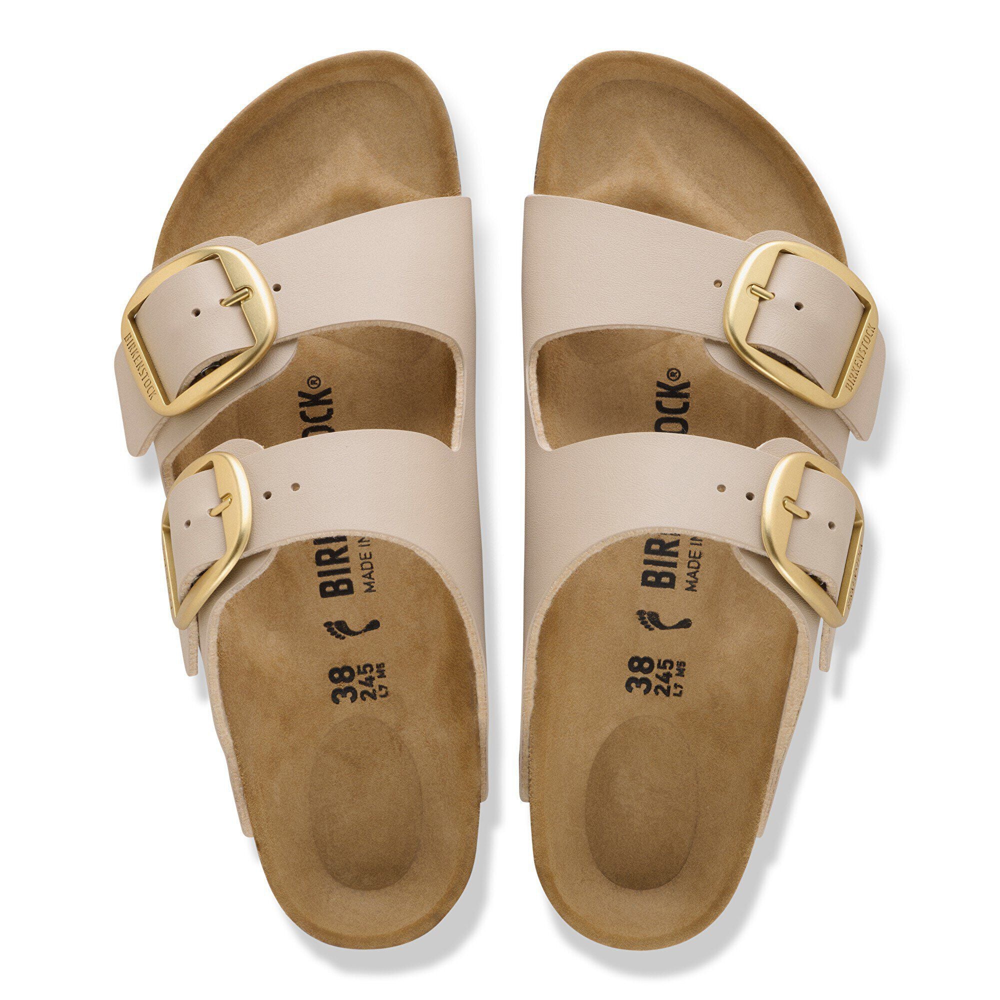 Birkenstock Arizona Big Buckle Womens Sandal Birko-Flor-Sandcastle 9