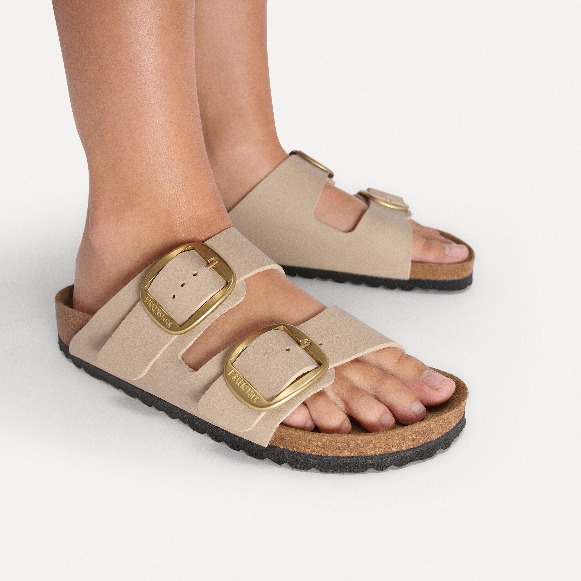 Birkenstock Arizona Big Buckle Womens Sandal Birko-Flor-Sandcastle 10