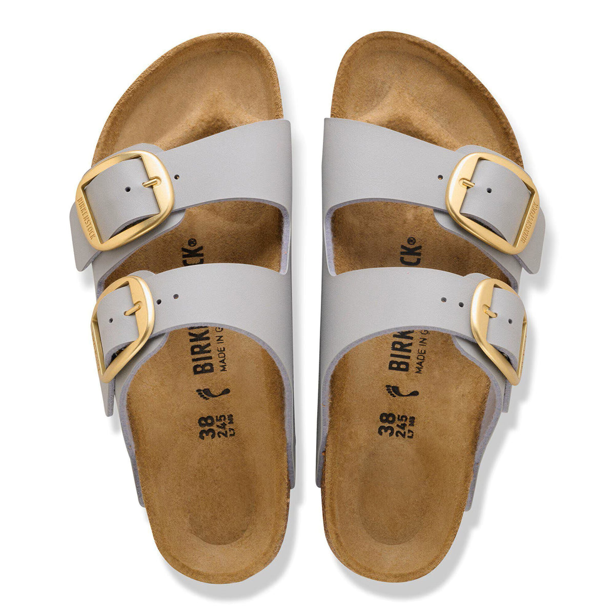 Birkenstock Arizona Big Buckle Womens Sandal Birko-Flor-Stone Coin 8