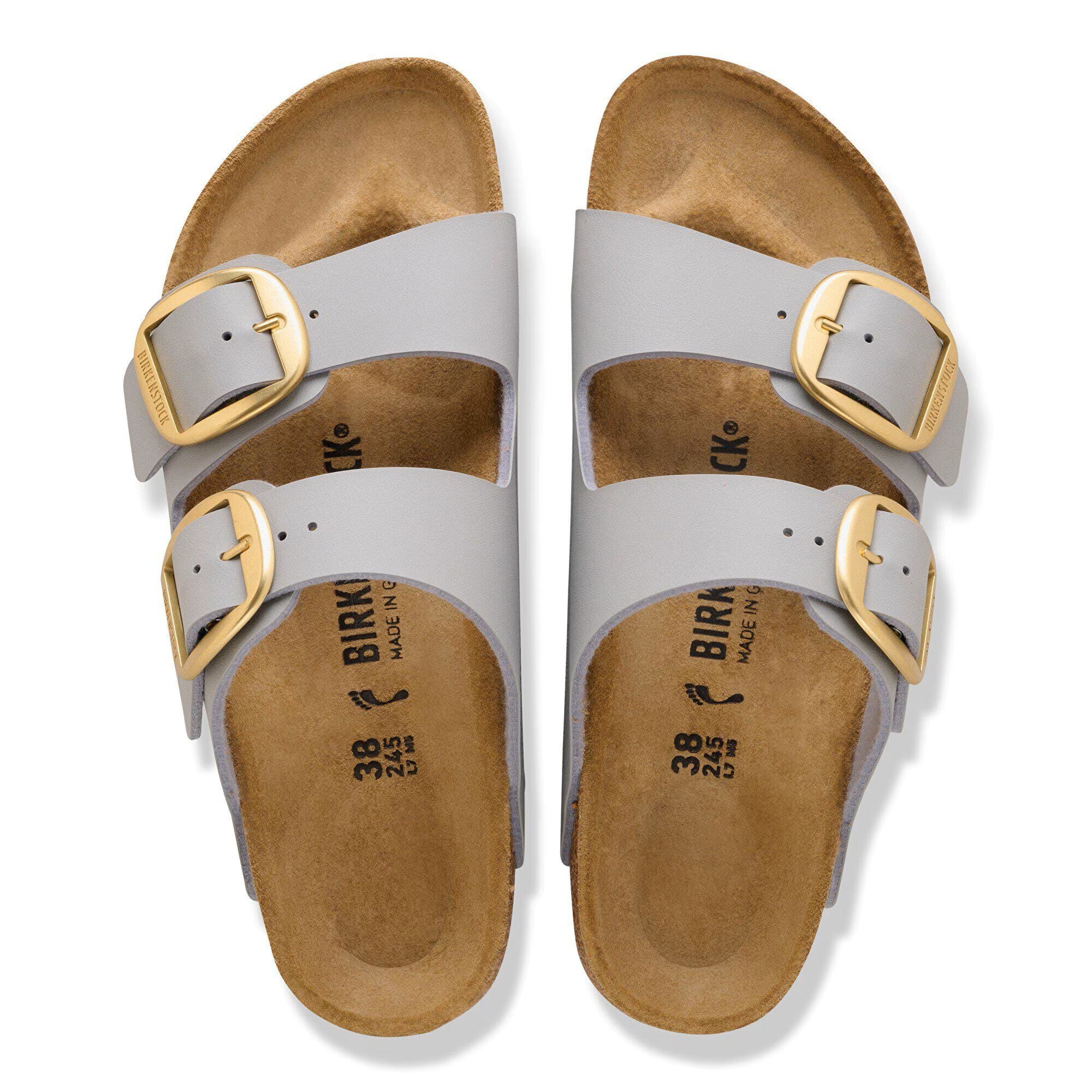 Birkenstock Arizona Big Buckle Womens Sandal Birko-Flor-Stone Coin 10