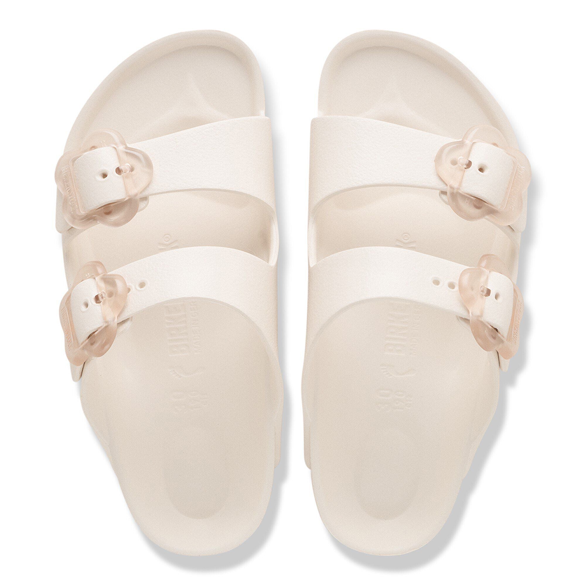 Birkenstock Arizona Flower Buckle Active EVA Girls Sandal Eggshell 10 C