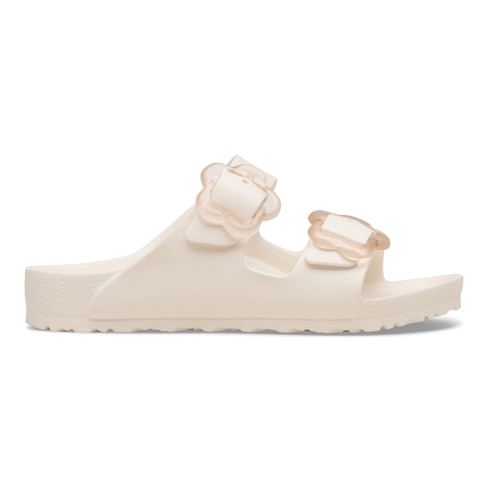 Birkenstock Arizona Flower Buckle Active EVA Girls Sandal Eggshell 1 Y
