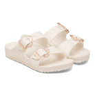 Birkenstock Arizona Flower Buckle Active EVA Girls Sandal Eggshell 3 Y