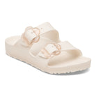 Birkenstock Arizona Flower Buckle Active EVA Girls Sandal Eggshell 3 Y