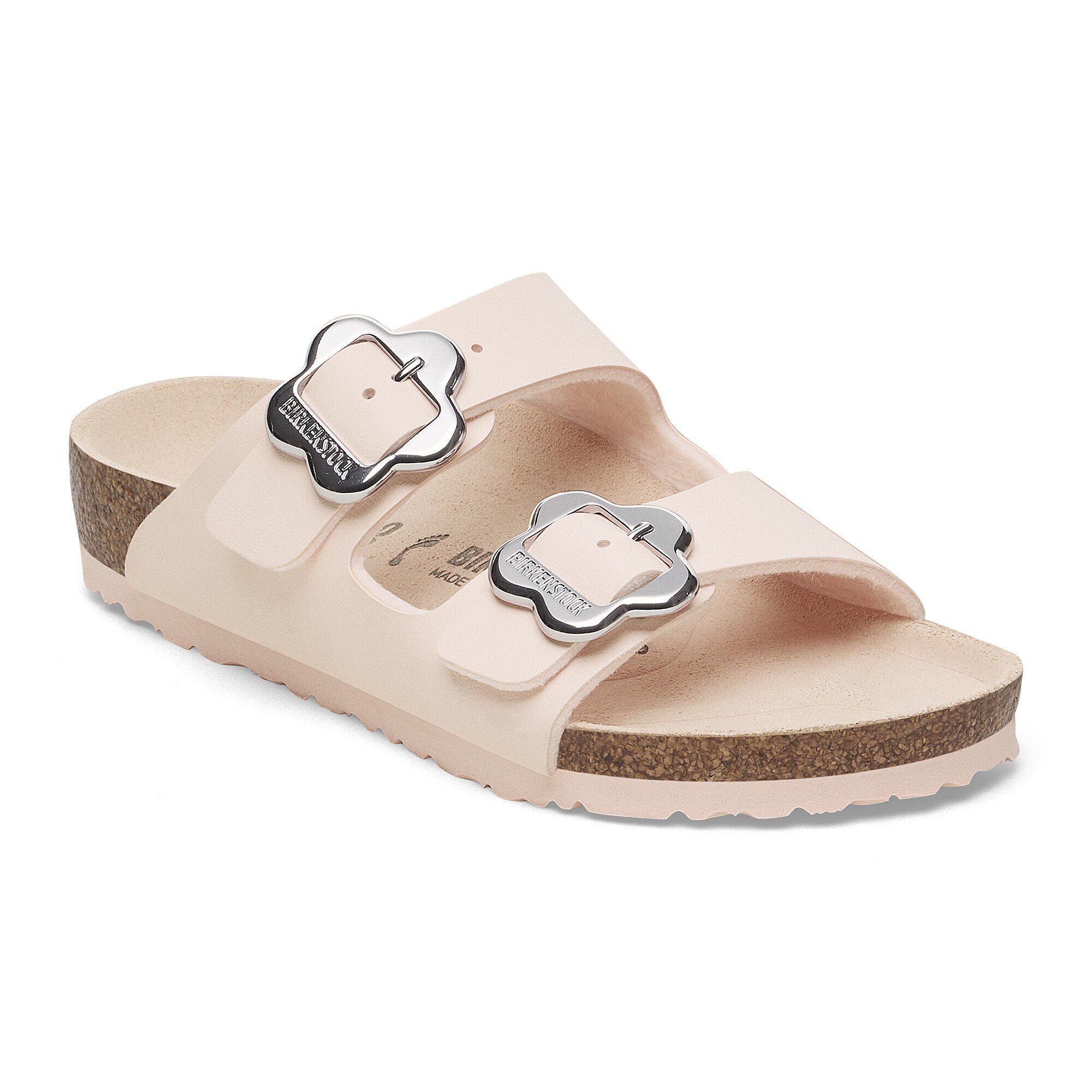 Birkenstock Arizona Flower Buckle Active EVA Girls Sandal Light Rose 1 Y