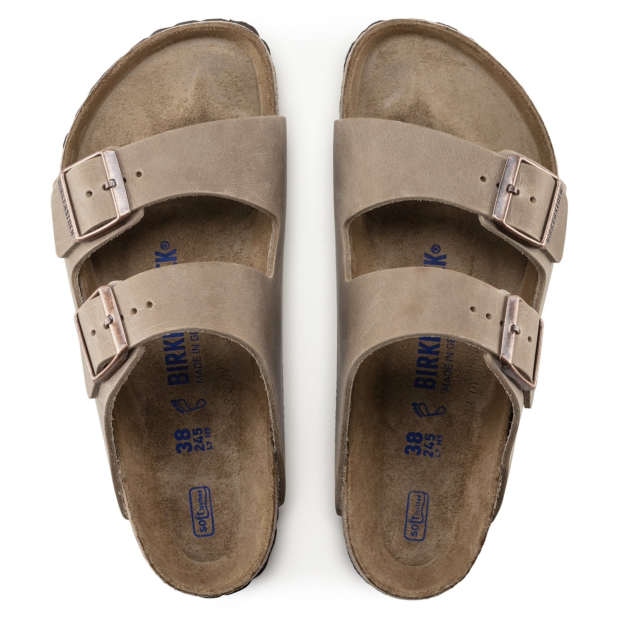 Birkenstock Arizona Big Buckle Womens Sandal Oiled Leather-Tobacco 8
