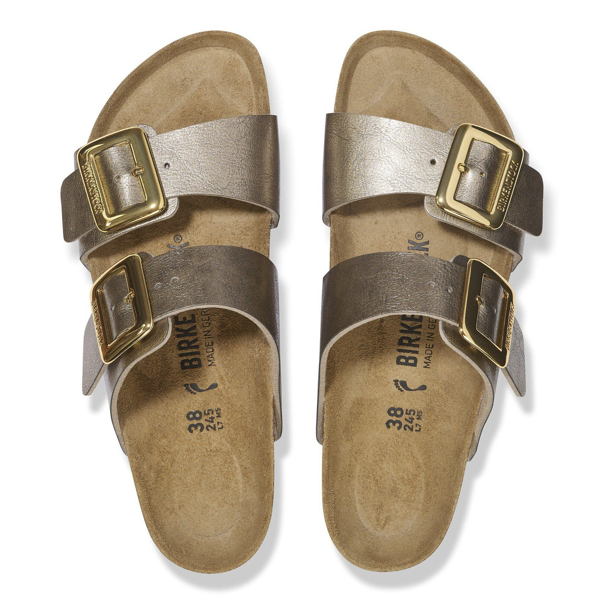 Birkenstock Sydney Luxe Buckle Womens Sandal Birko-Flor-Graceful Taupe 5